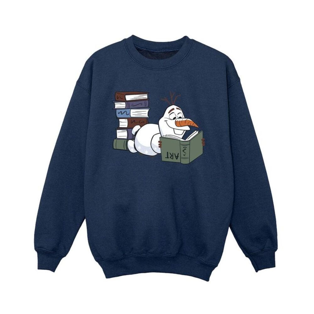 Frozen II Boys Olaf Reading Sweatshirt / Navy Blue